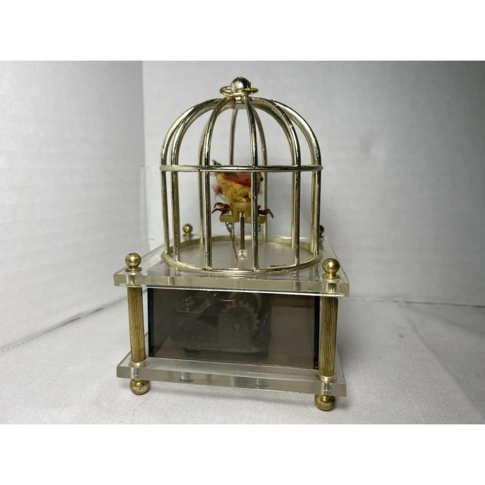 Vintage 1970s Bird Cage Music Box Sankyo Made In Japan Works TESTED!